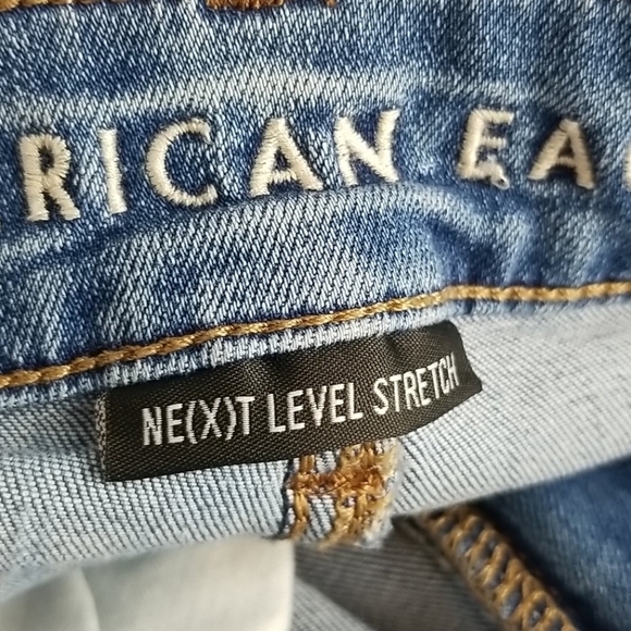 American Eagle Hi Rise Shortie Distressed Shorts - Picture 5 of 8